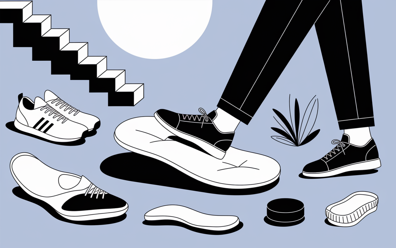 Bequilles coussin chaussures fissure du menisque