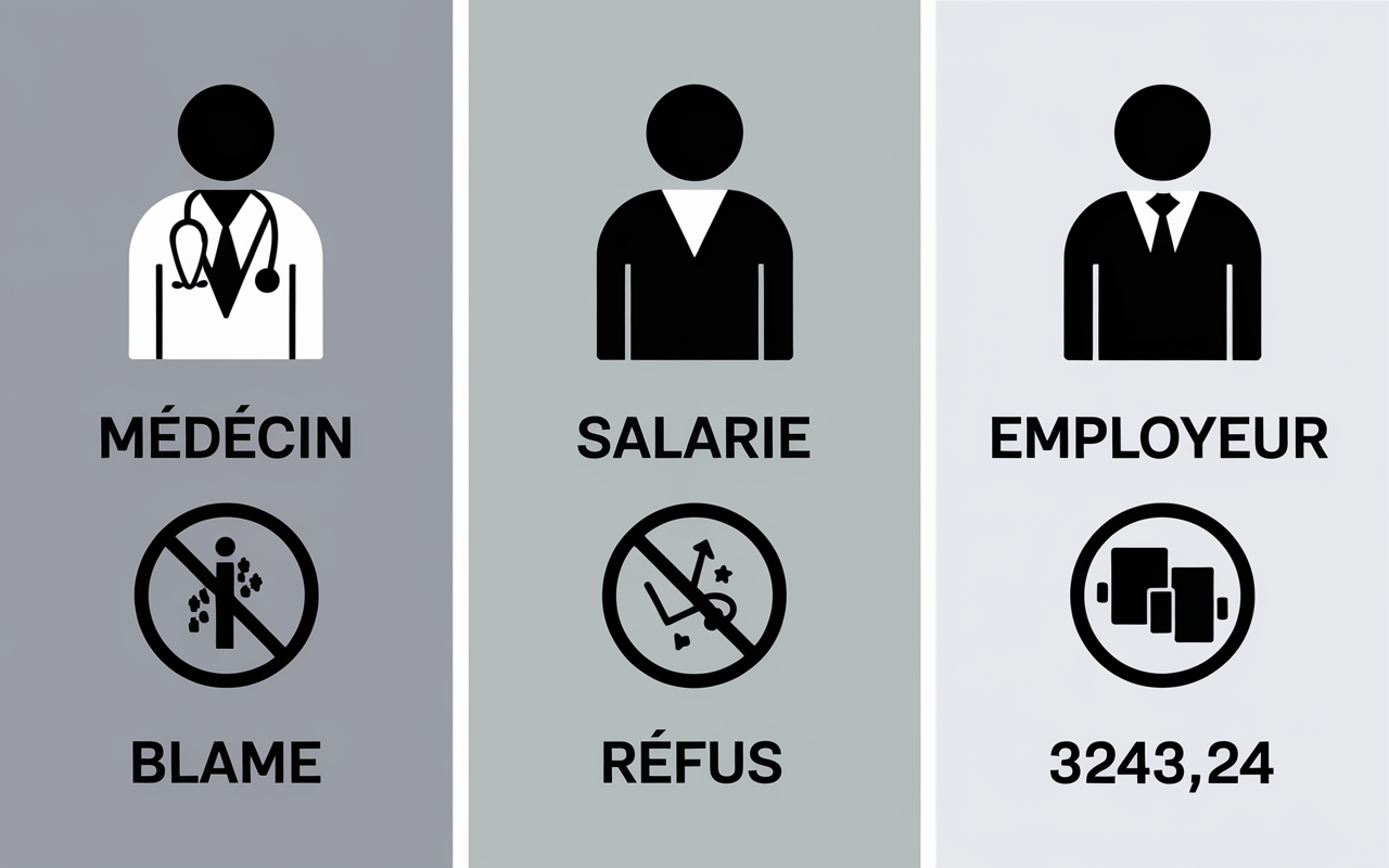 Tableau arret de travail antidate sanctions 3243 24