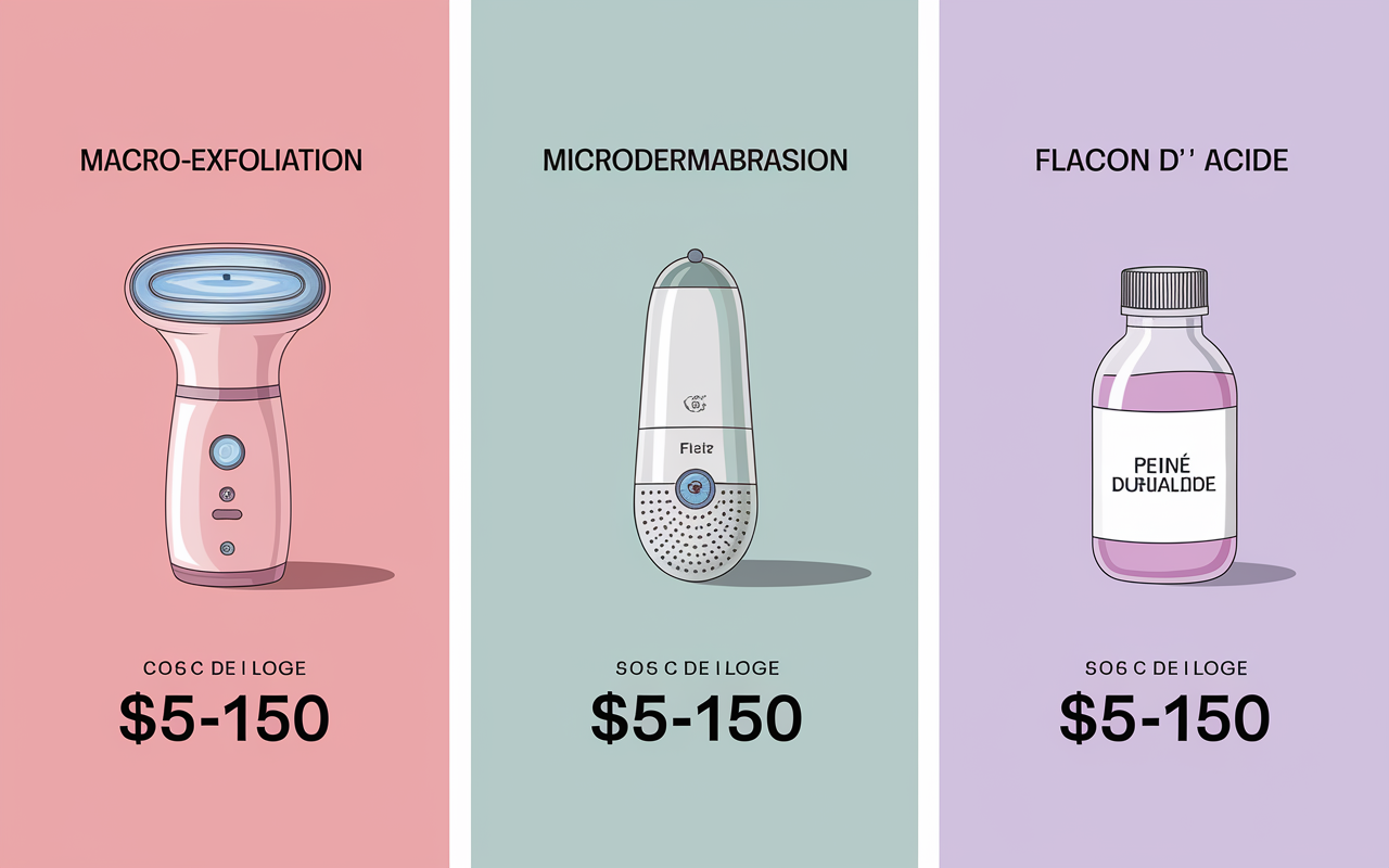 Tableau comparatif Bloomea Hydrafacial LED peeling prix