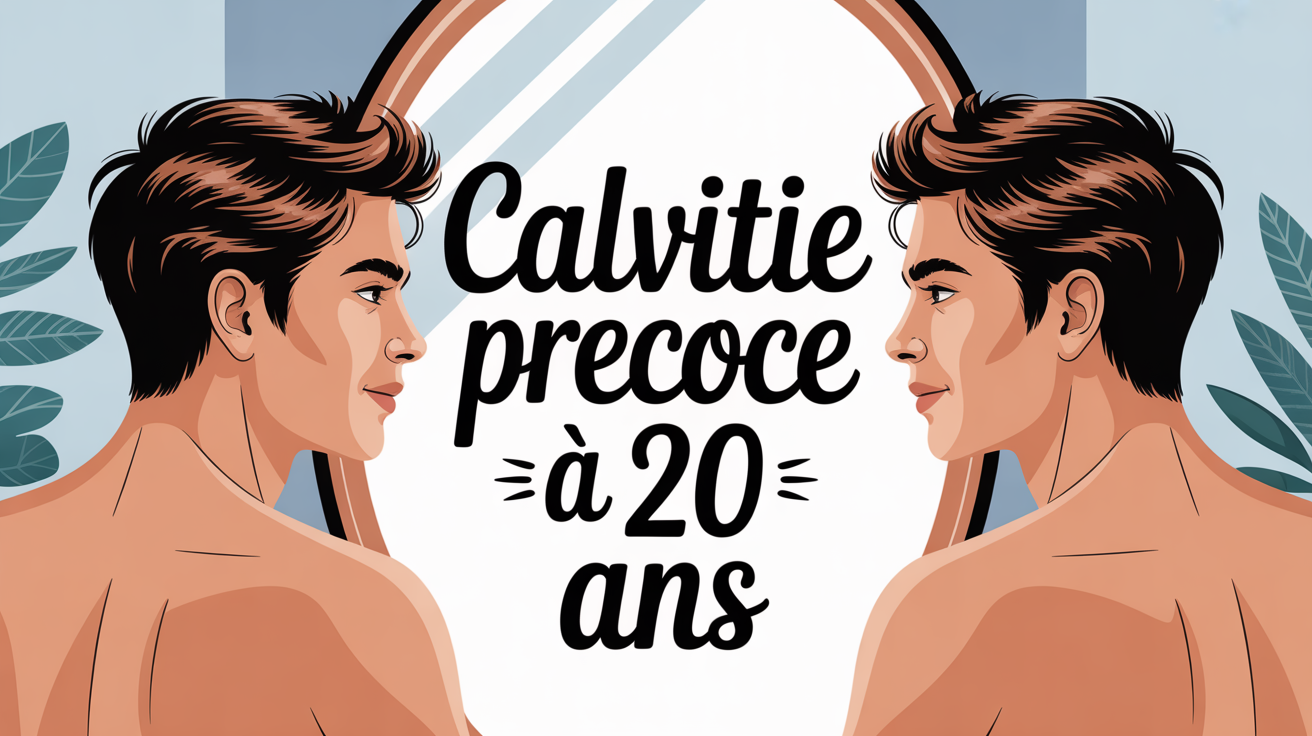 jeune homme calvitie precoce dos miroir