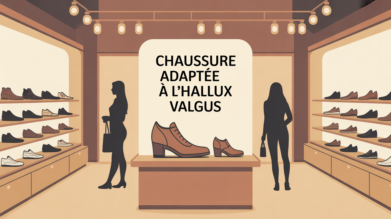 Rayon magasin chaussures adaptees hallux valgus silhouettes