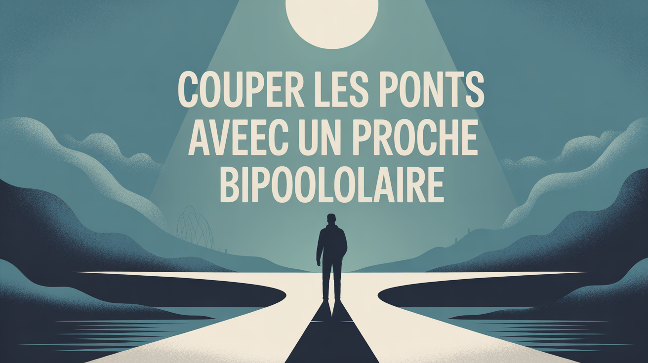 Personne au croisement des chemins couper les ponts bipolaire