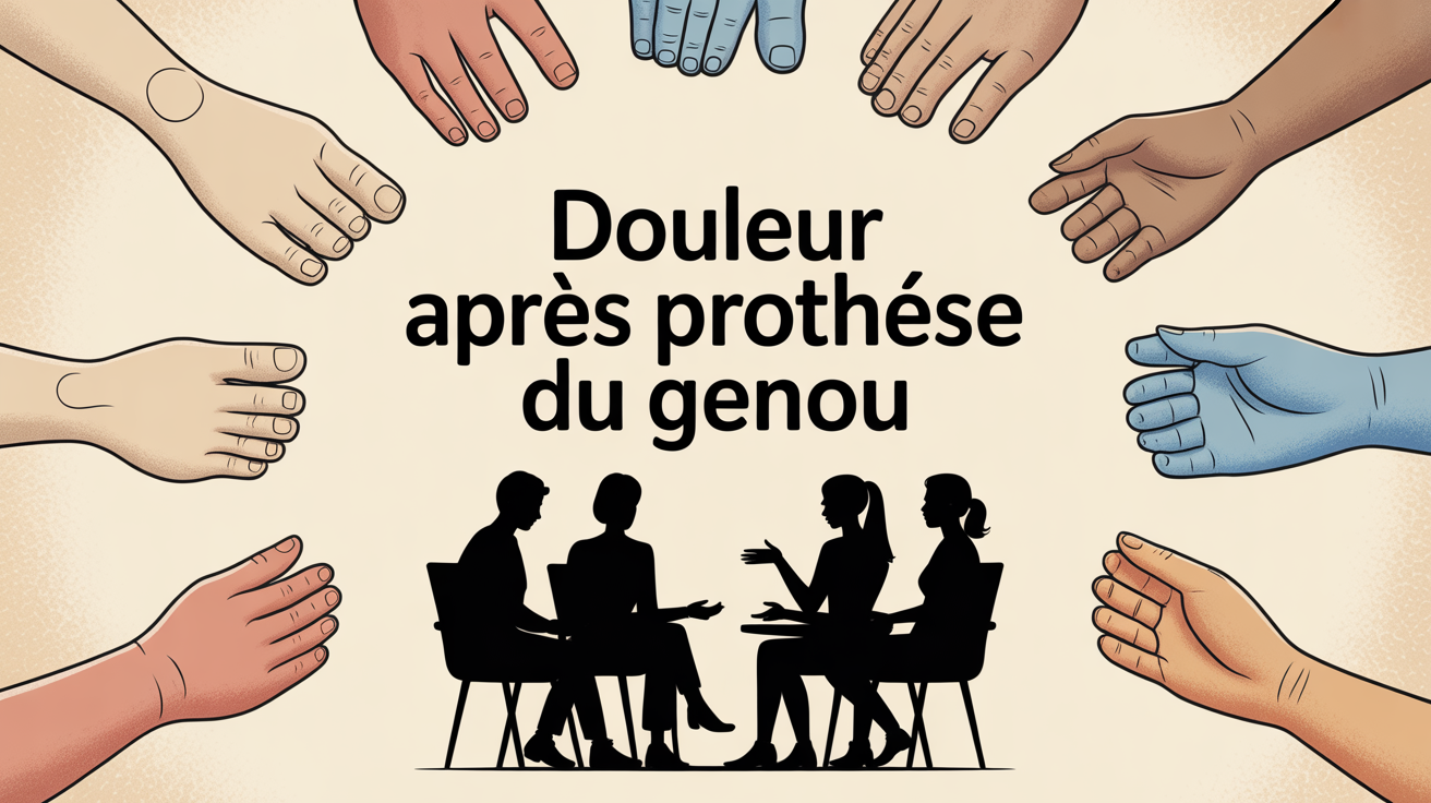 douleur apres prothese du genou, illustration entraide medicale