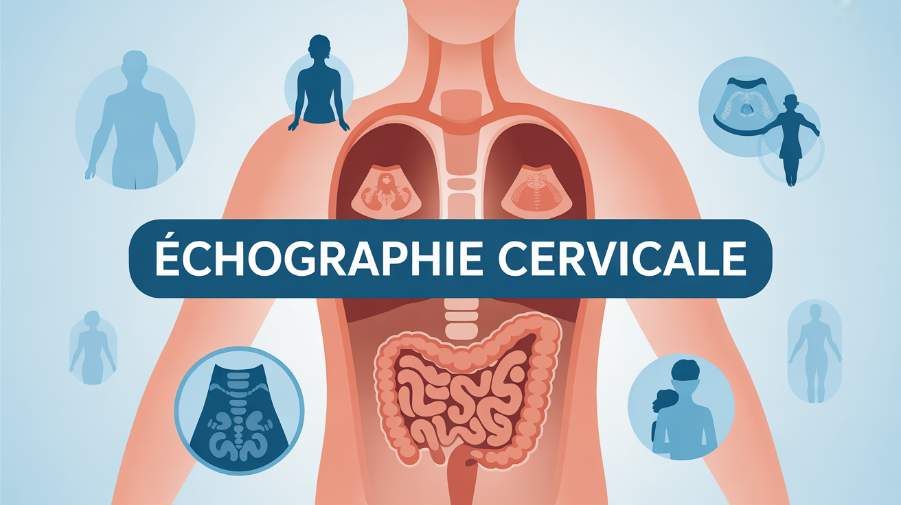 illustration echographie cervicale cou humain
