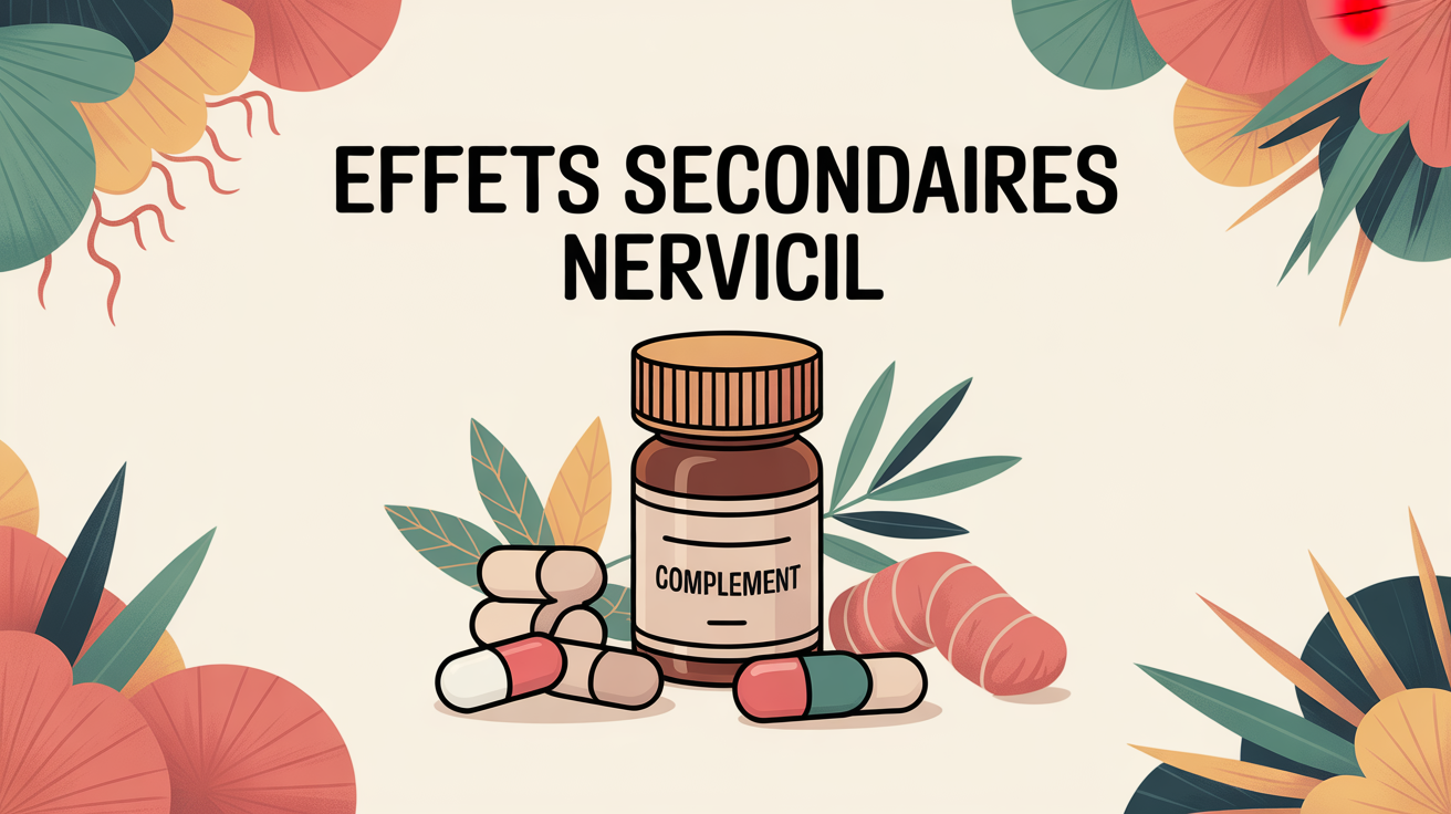 effets secondaires nervicil illustration flacon et nerfs