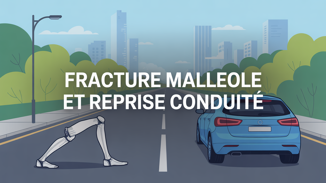 route auto fracture malleole reprise conduite