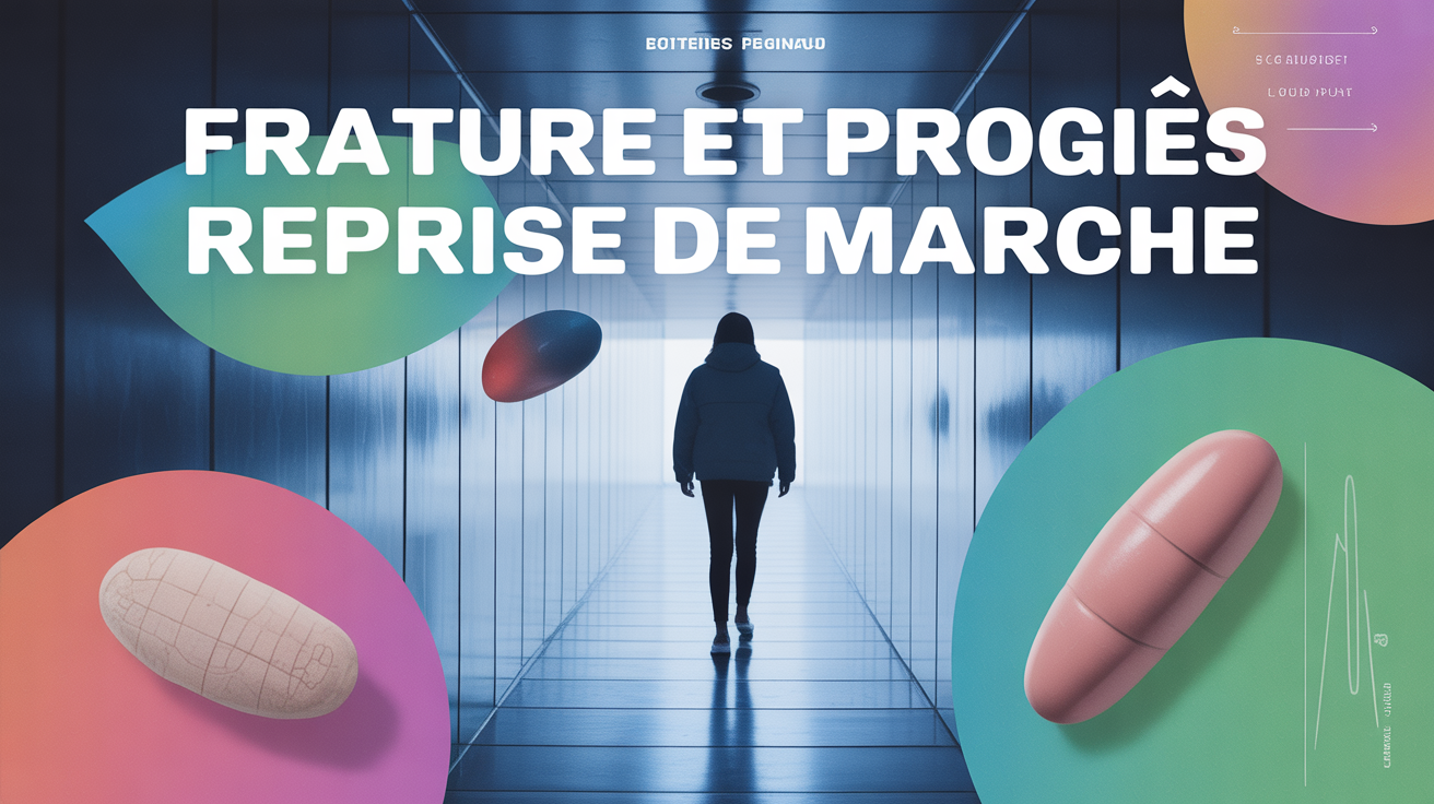 Personne marche sans béquille fracture couloir