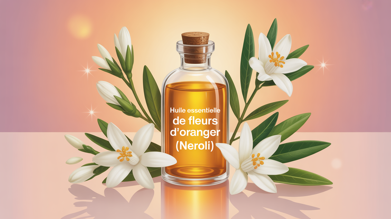flacon huile essentielle fleurs oranger neroli ambiance apaisante