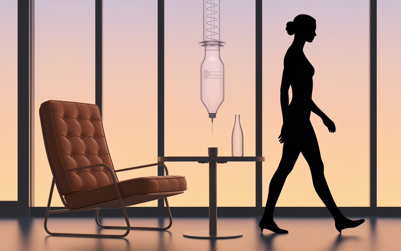 Silhouette marchant avec sonde JJ à l’intérieur