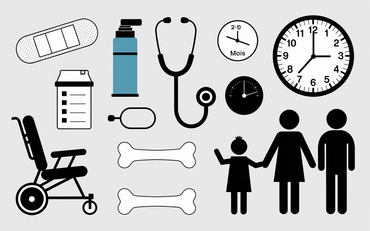 Motifs inaptitude médicale sport école visuels