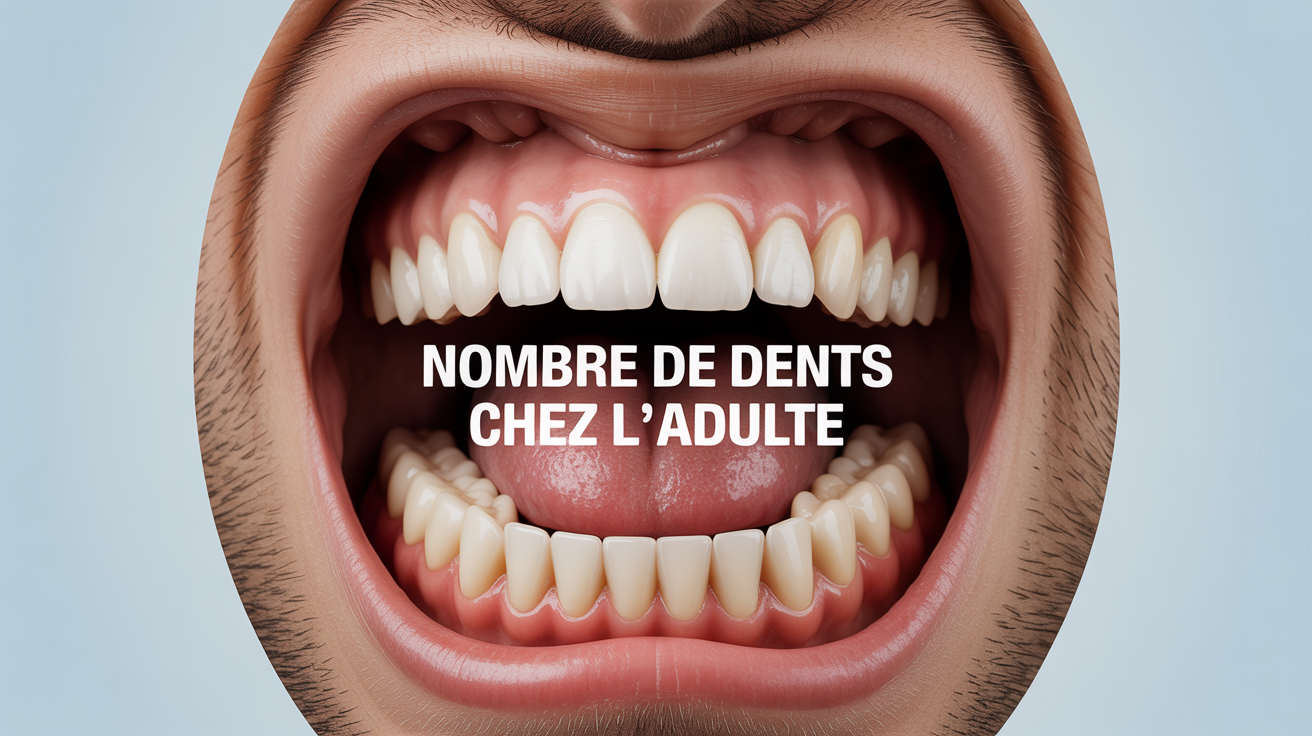 illustration du nombre de dents adulte bouche ouverte