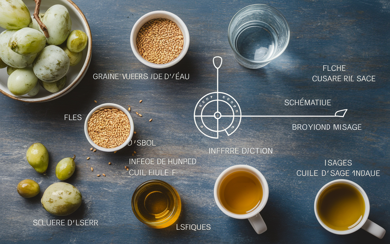 Tableau aliments constipation remede naturel pruneaux lin tisanes