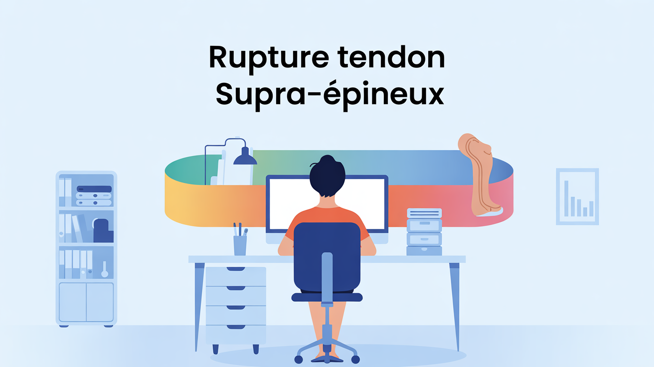 Illustration bureau moderne rupture tendon supra epineux