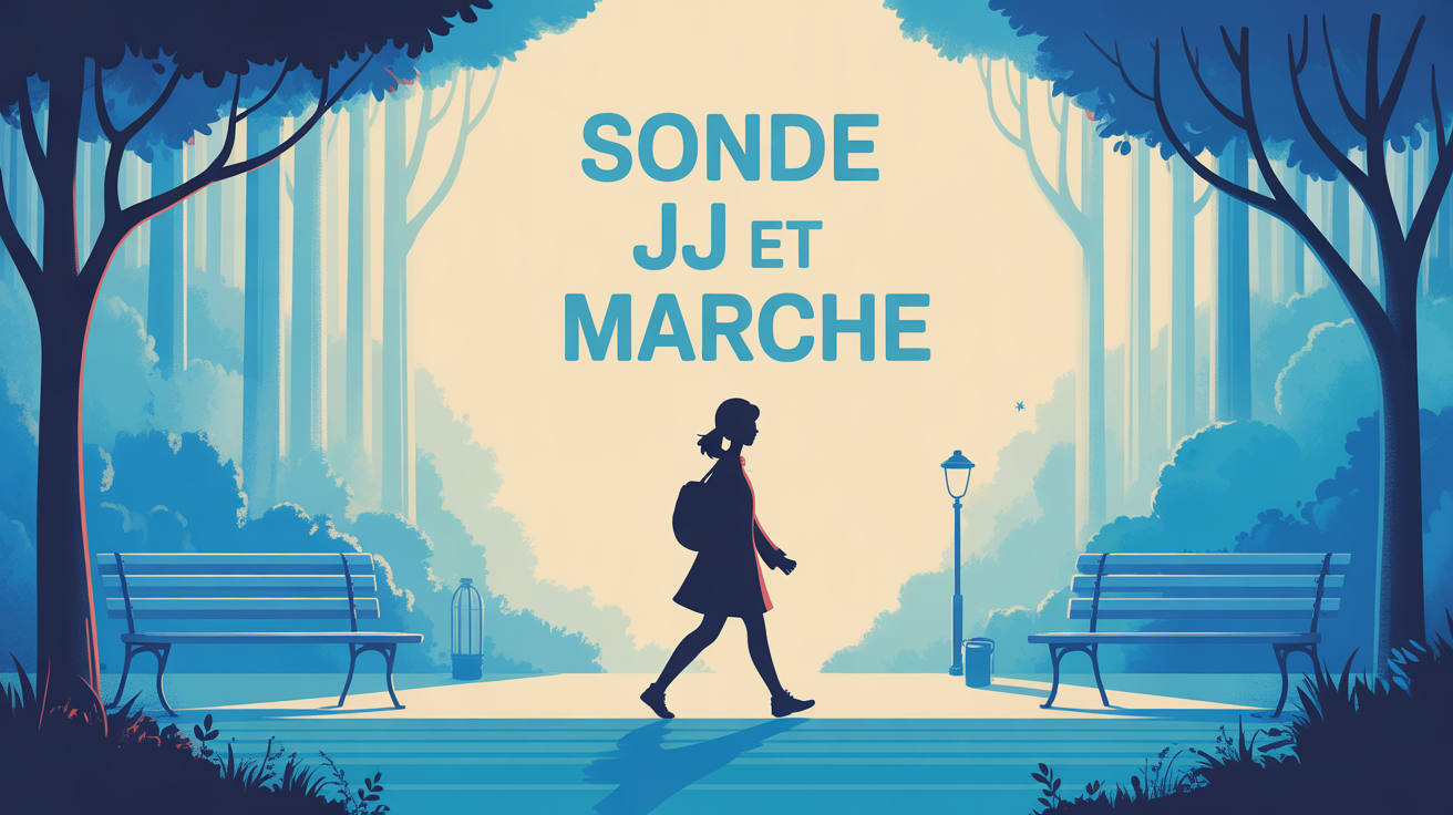 Image Sonde JJ et marche, silhouette dans parc