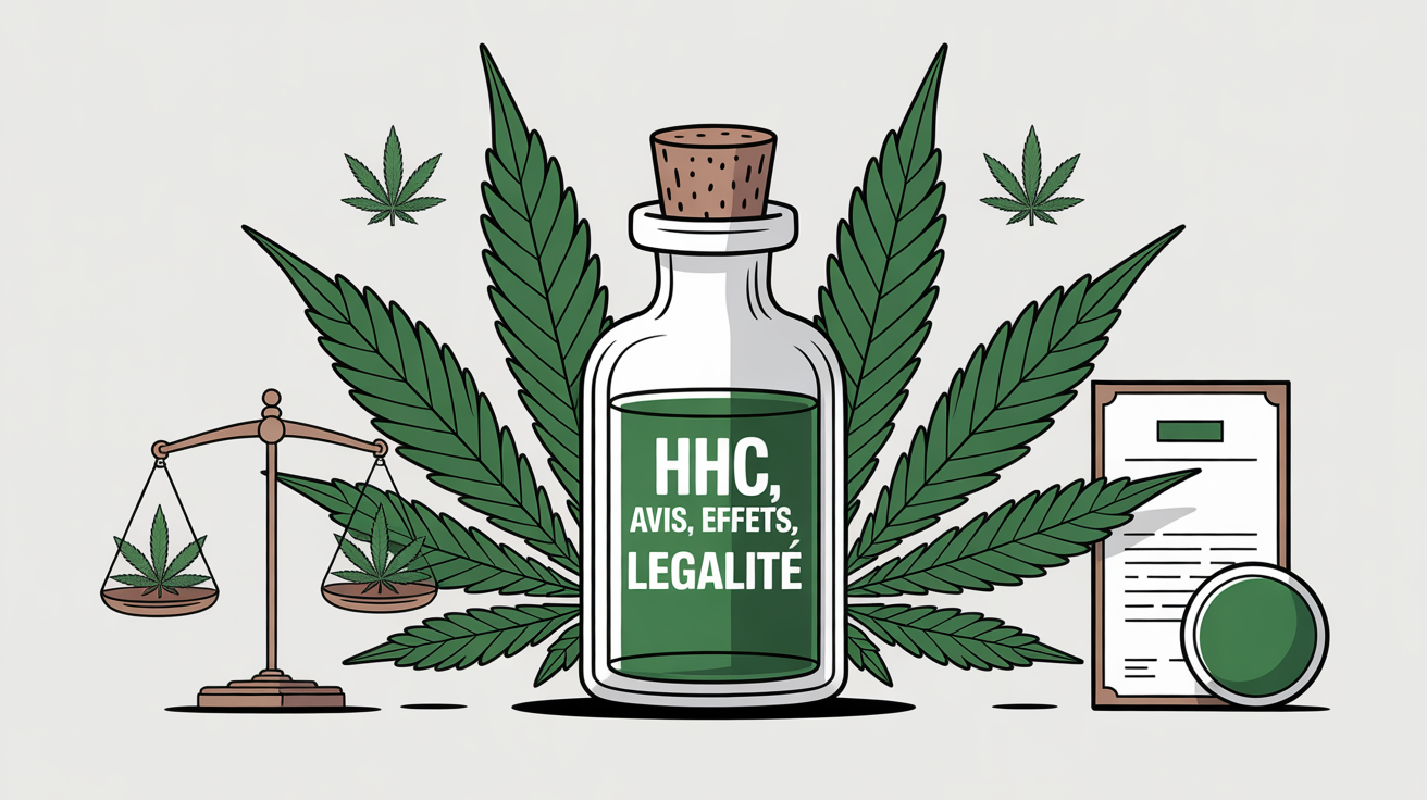 Illustration moderne sur le HHC avis effets légalite