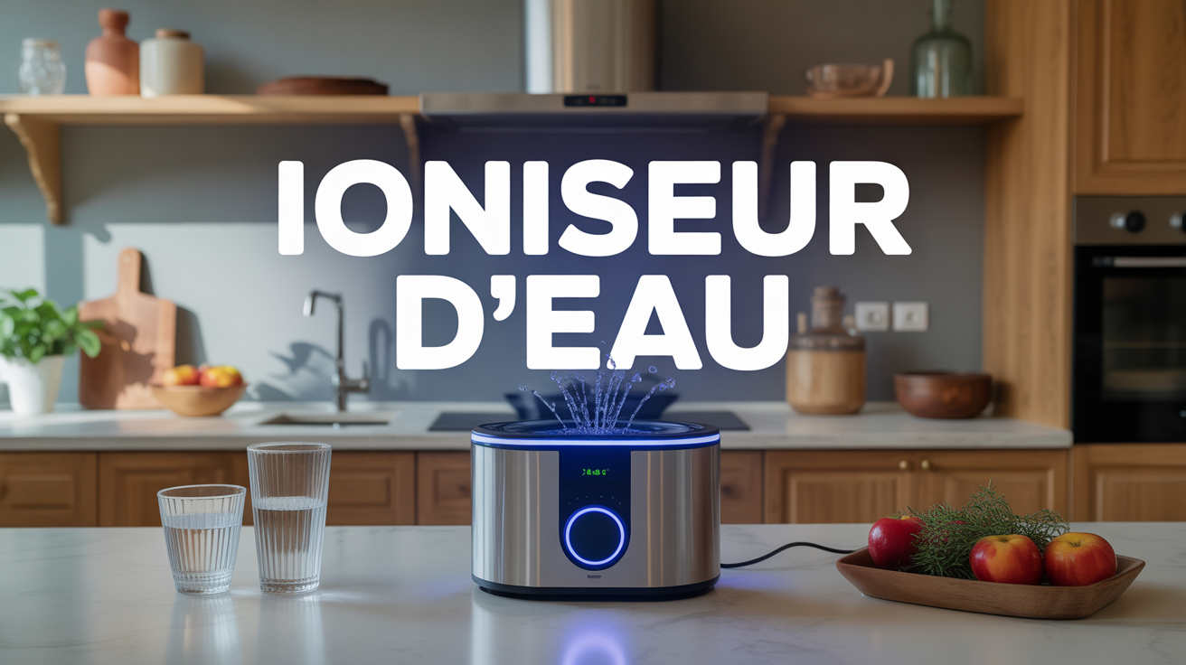 Ioniseur d'eau en fonctionnement dans une cuisine moderne