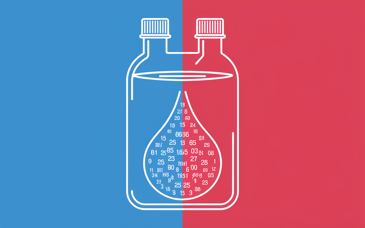 Schéma ioniseur d'eau séparation flux alcalin et acide