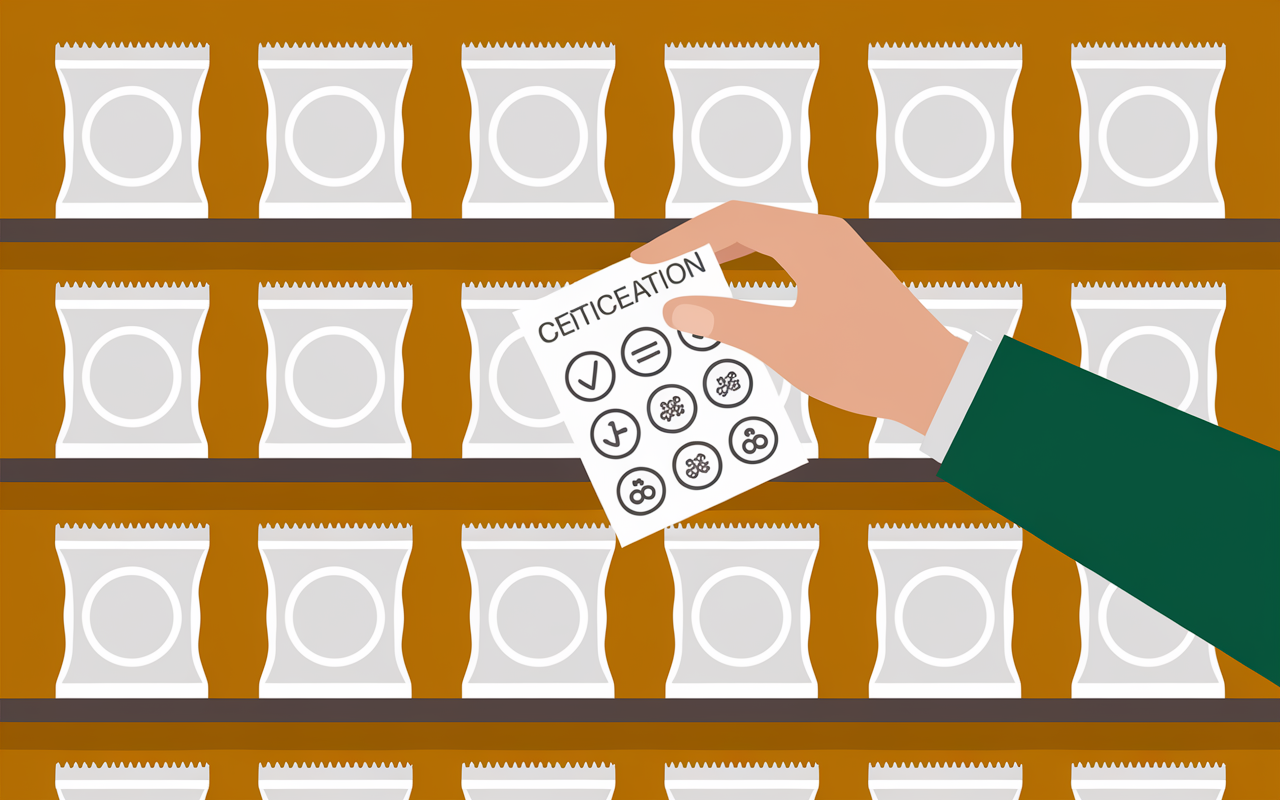 main montrant etiquetage halal maltodextrine