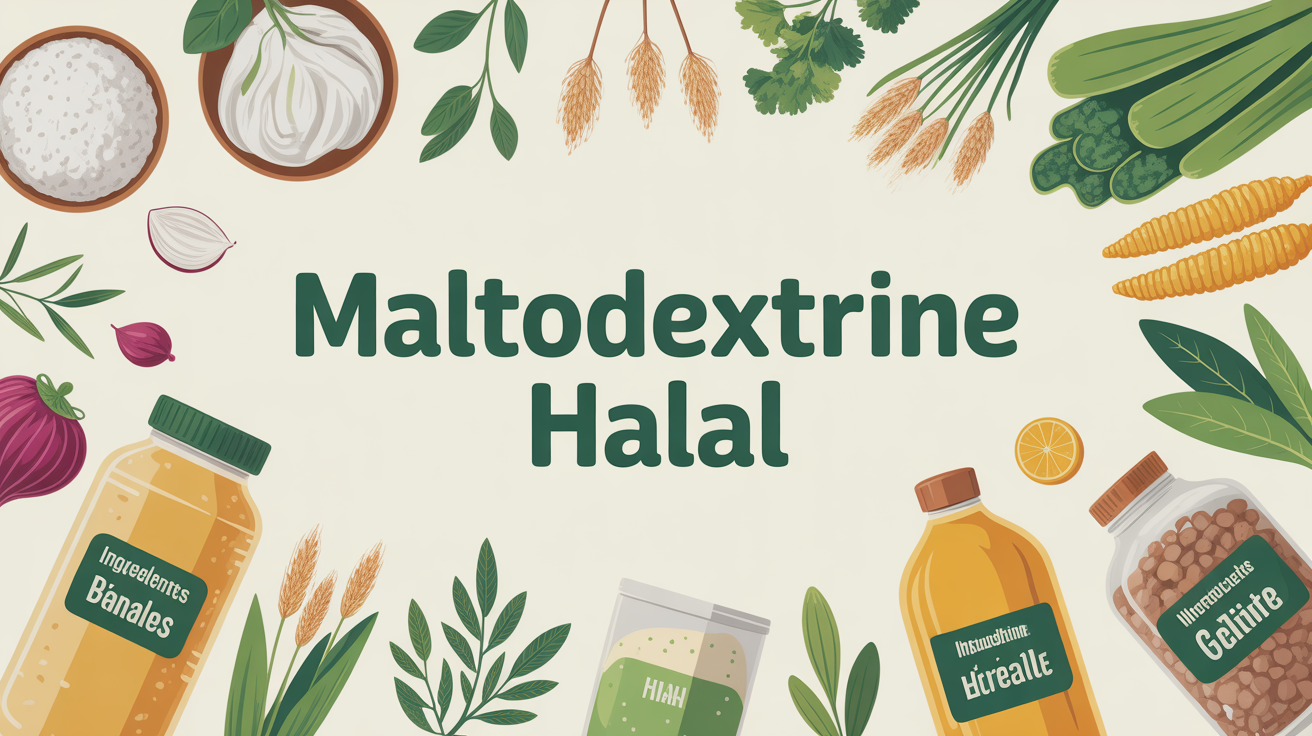 tableau ingredients maltodextrine halal avec emballage