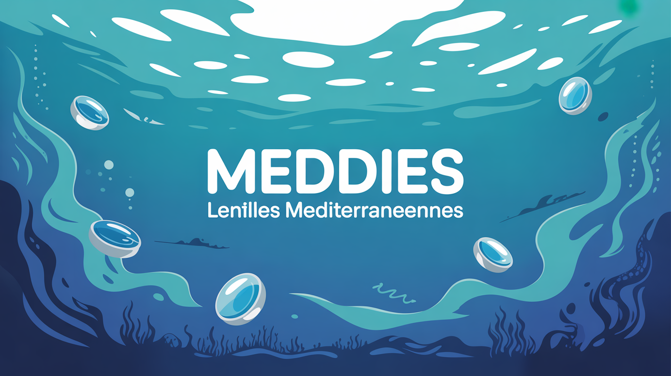 Vue stylisee meddies lentilles mediterraneennes au coeur de l'ocean Atlantique