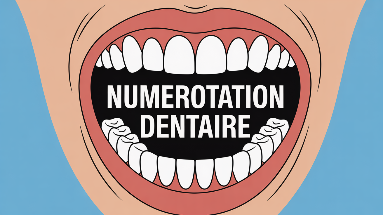 Schema numerotation dentaire quadrants bouche