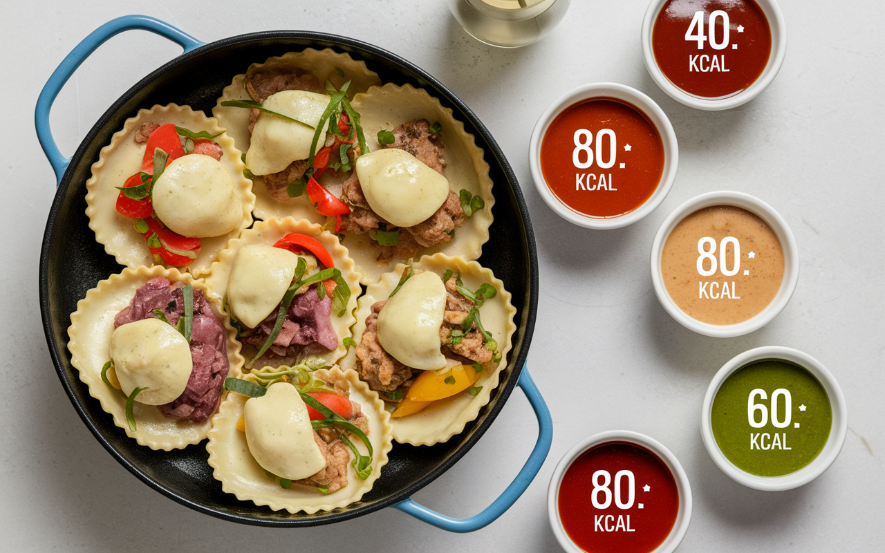 Farces raviolis vapeur et sauces chinoises calories