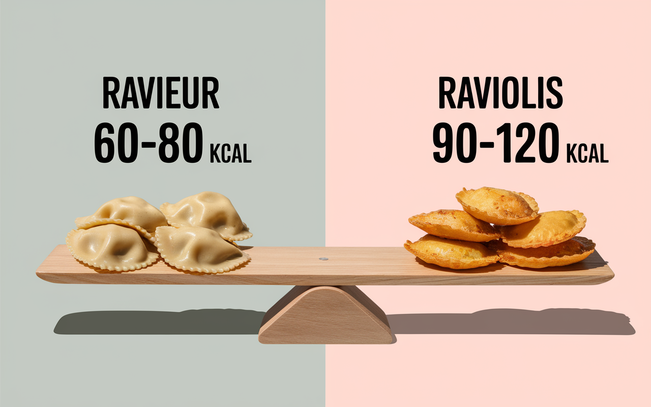 Comparaison calories raviolis vapeur et frits chinois