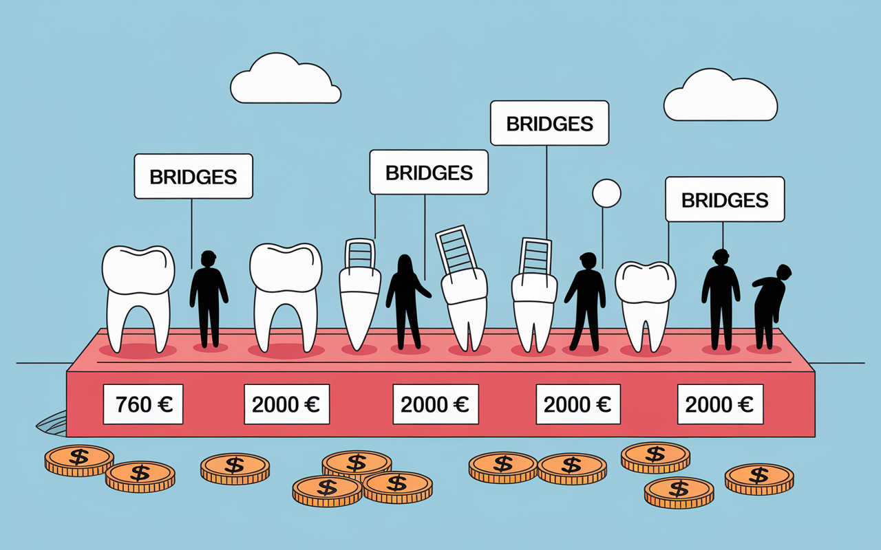 Tableau fourchette prix bridge colle remboursement