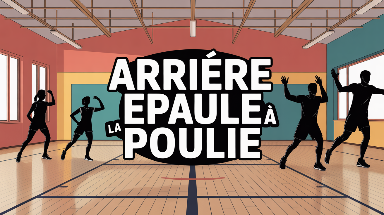 Vue poulie musculation arriere epaule illustration