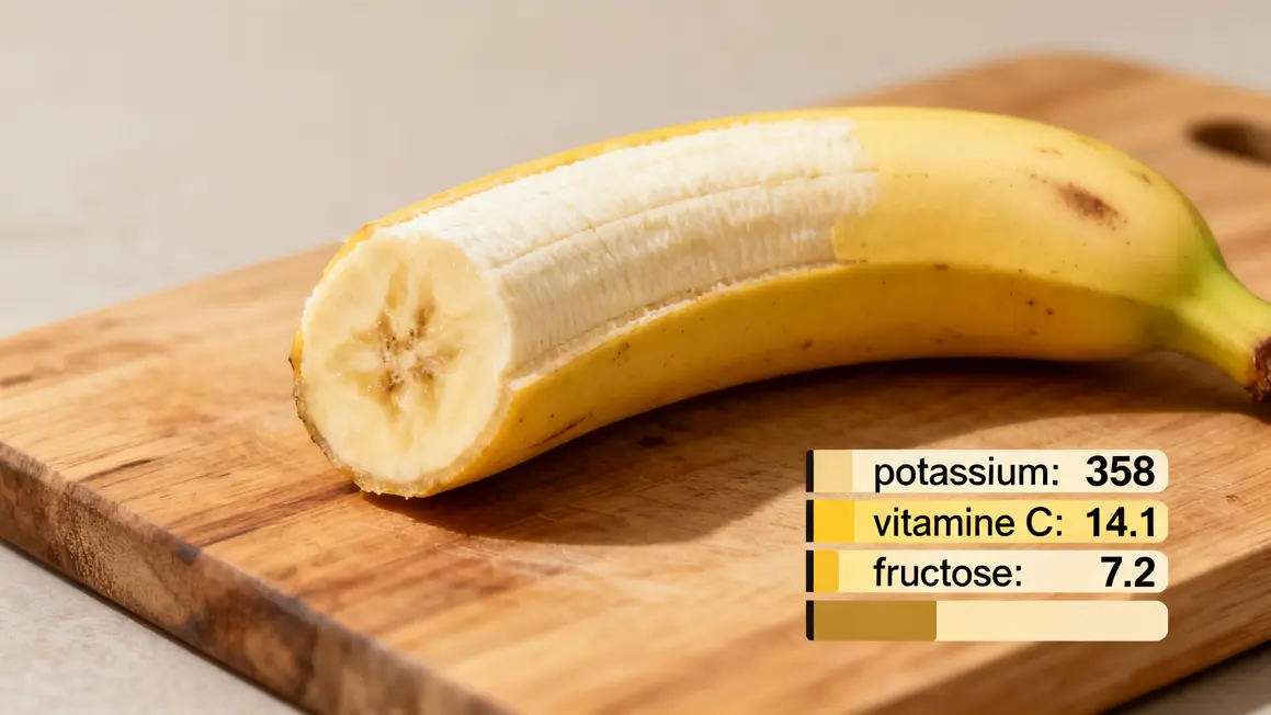 banane chiffres potassium vitamine C fructose goutte