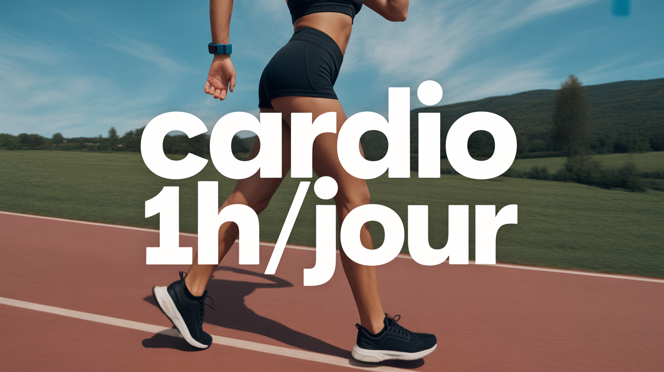 personne courant piste cardio 1h par jour bracelet suivi activite