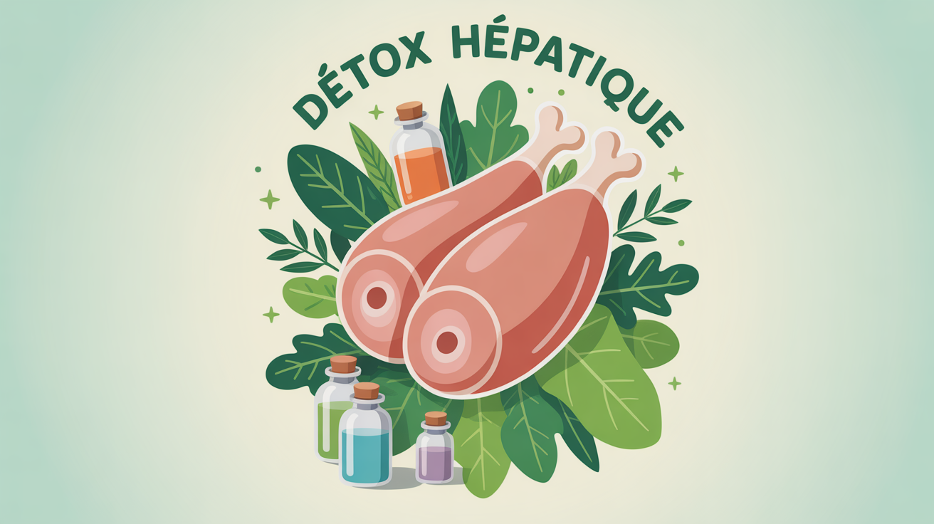 illustration foie sain detox hepatique vegetaux