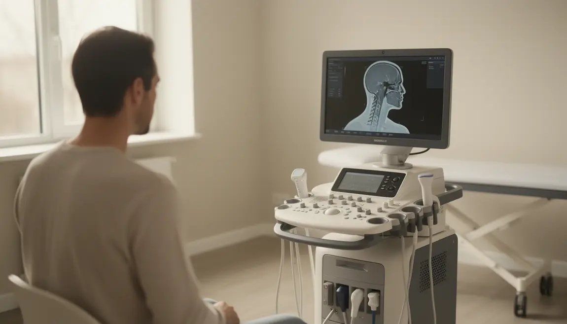 salle d examen avec appareil echographie cervicale