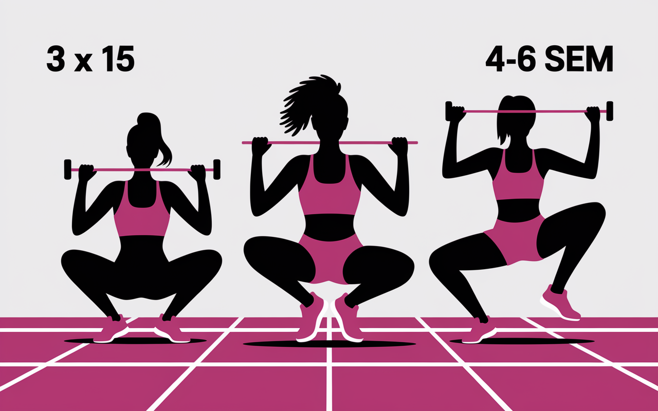 Exercices squats fentes corde affiner tour de cuisse femme