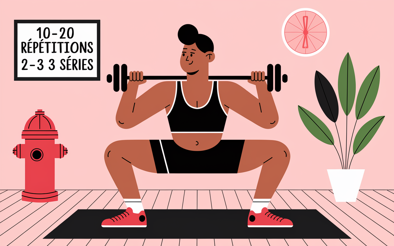 Exercice abduction fire hydrant squat moyen fessier maison