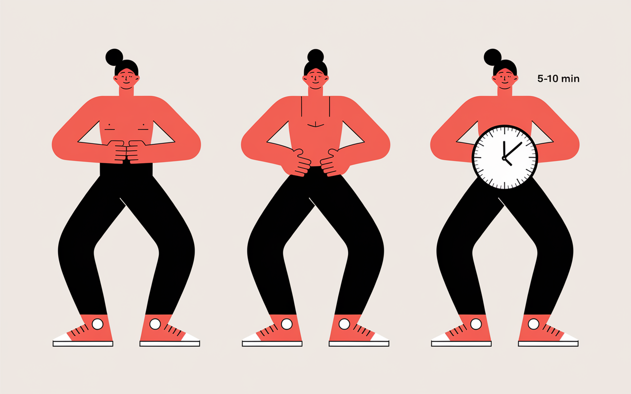 Mouvements allongés exercices perinee contraction