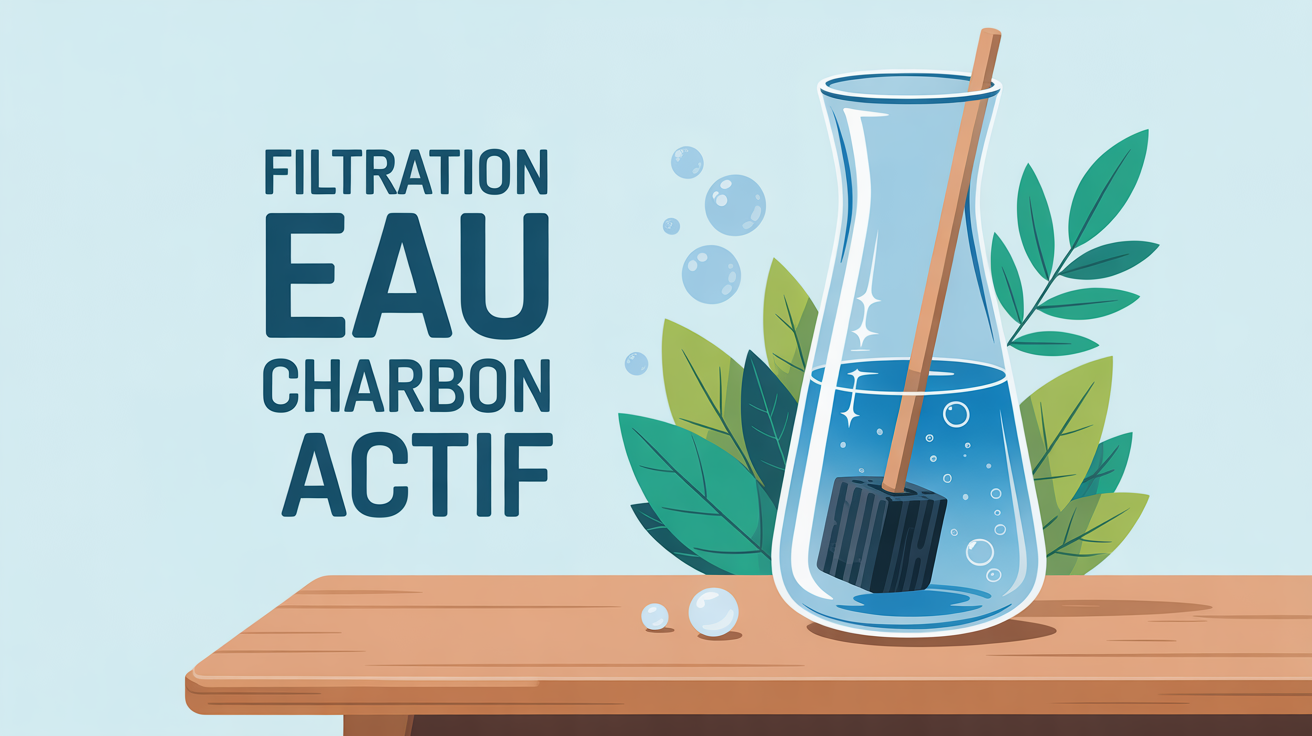 Carafe eau charbon actif baton filtration purete