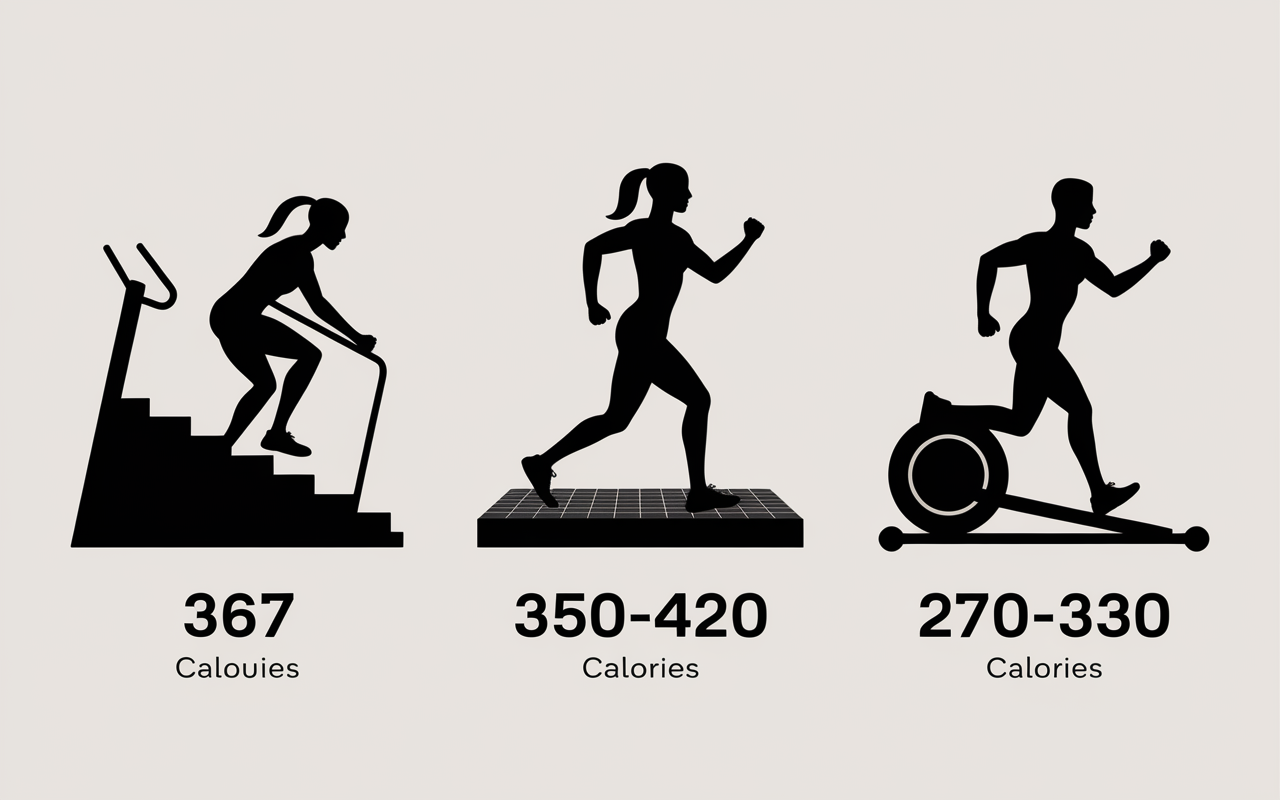 Comparatif calories machine escalier tapis elliptique