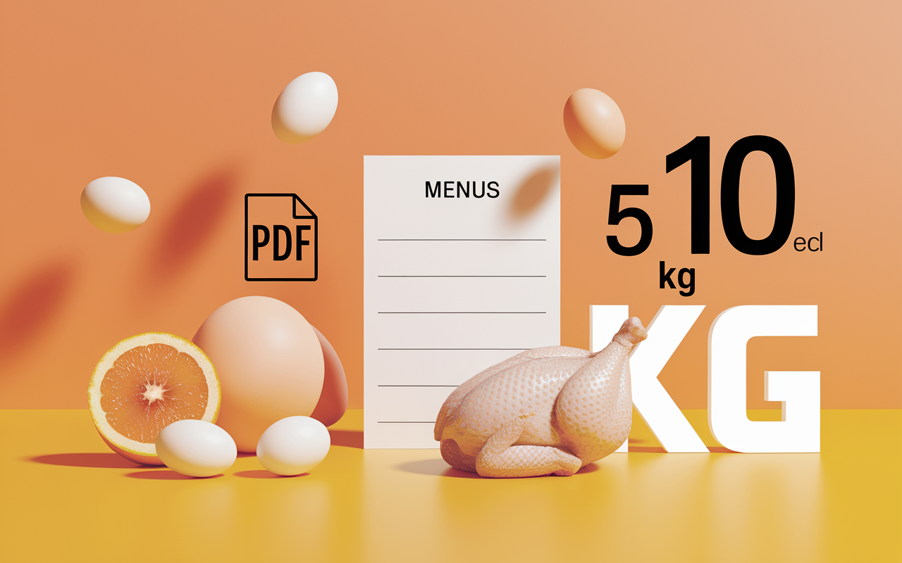 PDF Menu Mayo 14 jours pamplemousse oeufs poulet 5-10 kg