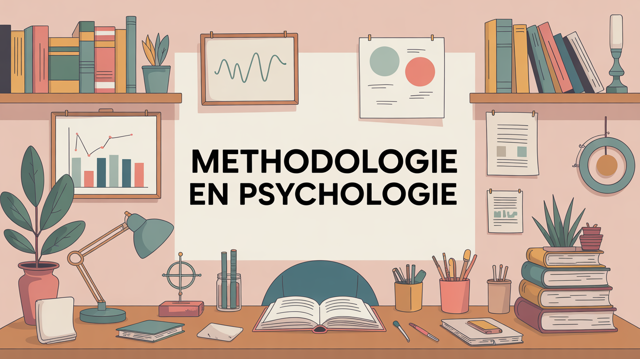 illustration méthodologie psychologie bureau studieux