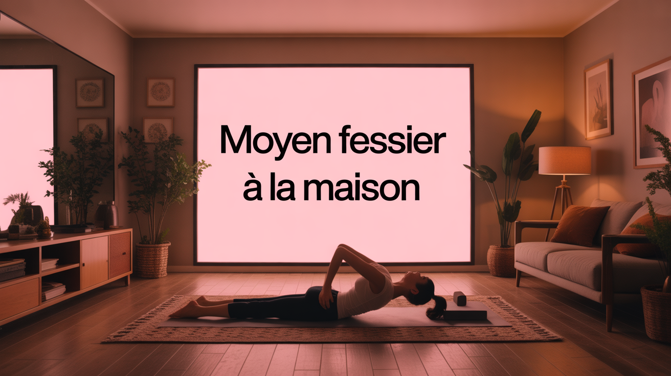 Exercice moyen fessier salon moderne zen sur tapis