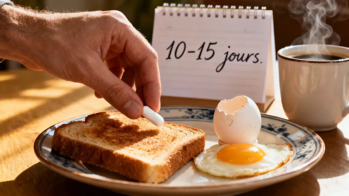 prise comprimé Sanavorex petit déjeuner calendrier