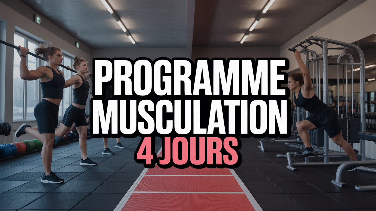 programme musculation 4 jours gymnase silhouettes