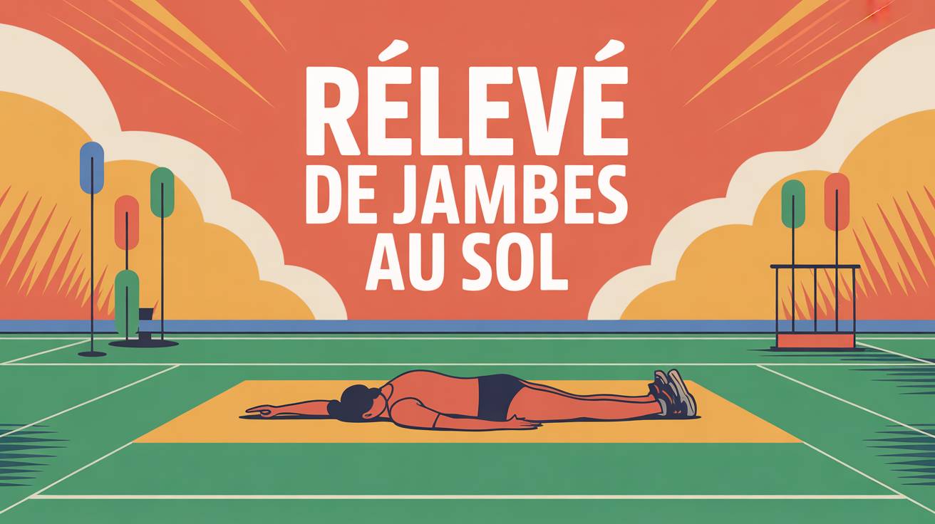 releve de jambes au sol sur tapis illustration