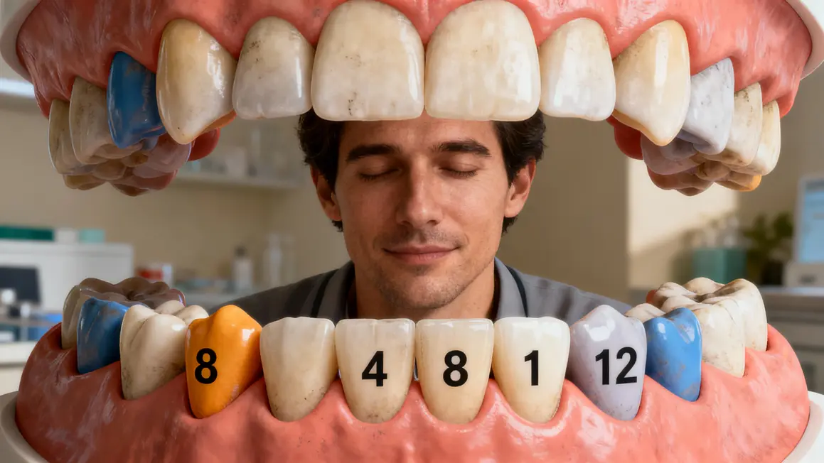 Schema arcs dentaires et types de dents adulte