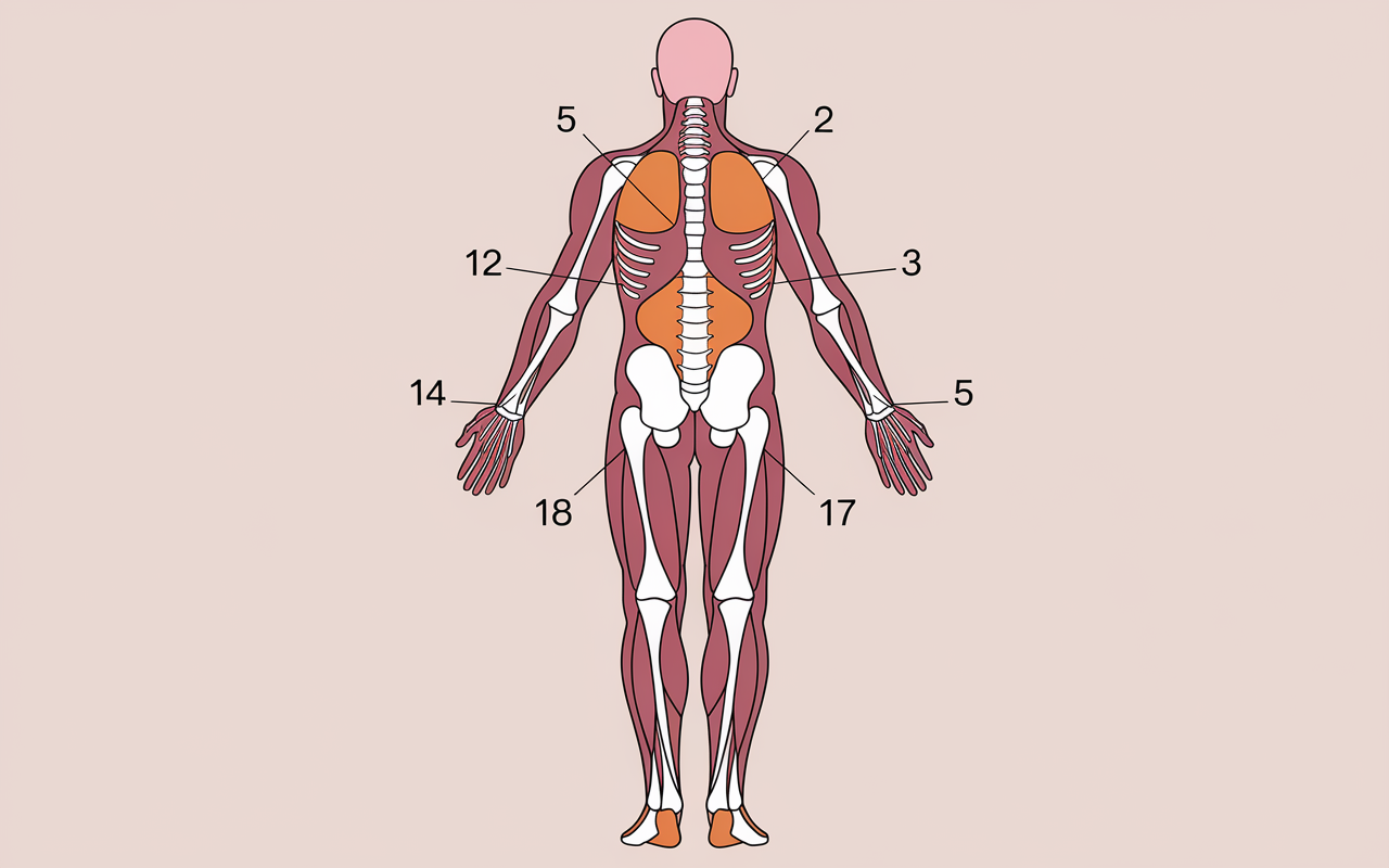 Schema muscles souleve de terre jambes tendues avec halteres