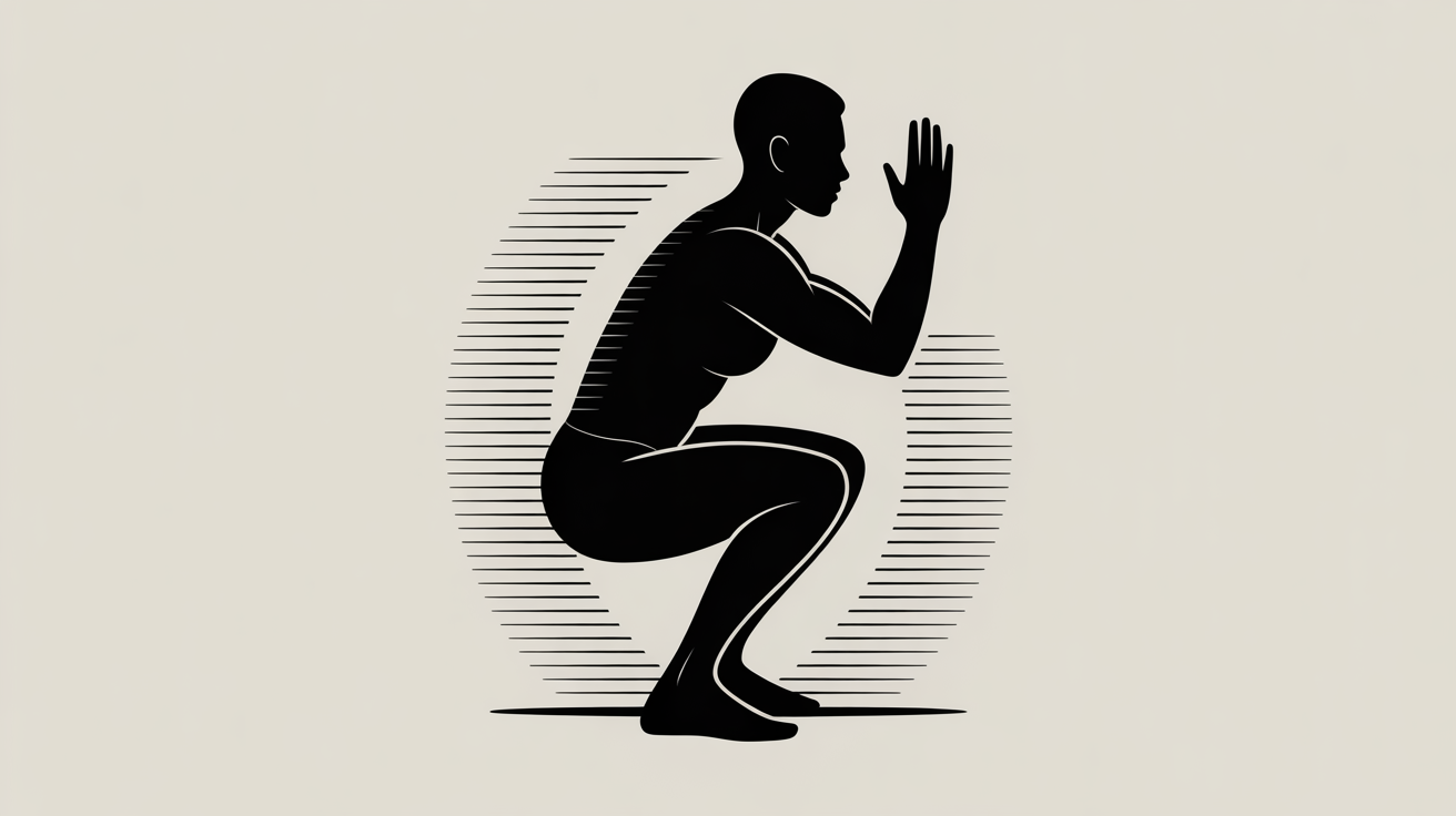 illustration squat sur une jambe force equilibre