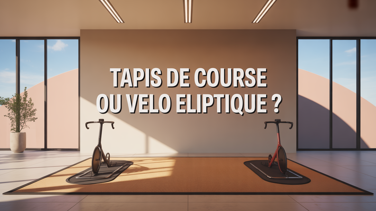 Tapis de course et velo elliptique dans un interieur lumineux