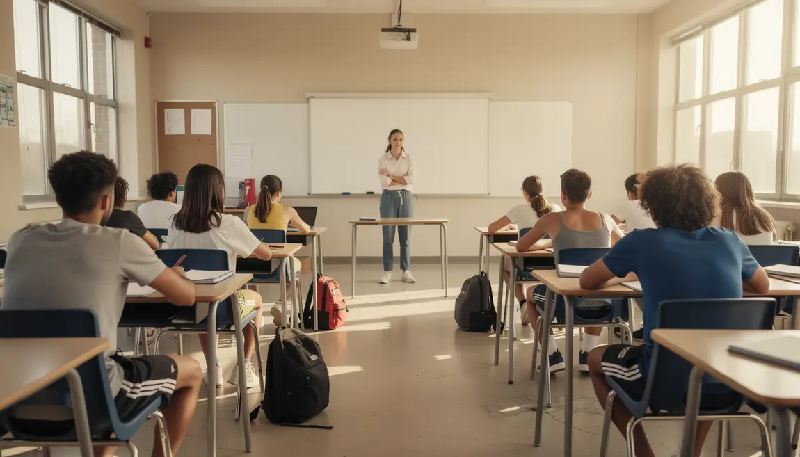 Adolescents en EPS, certificat médical, ambiance scolaire sérieuse
