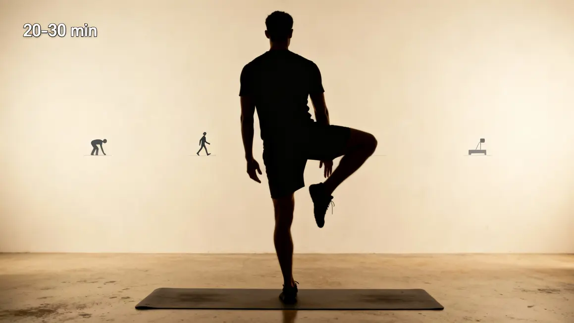 exercice equilibre gym marche sans bequille